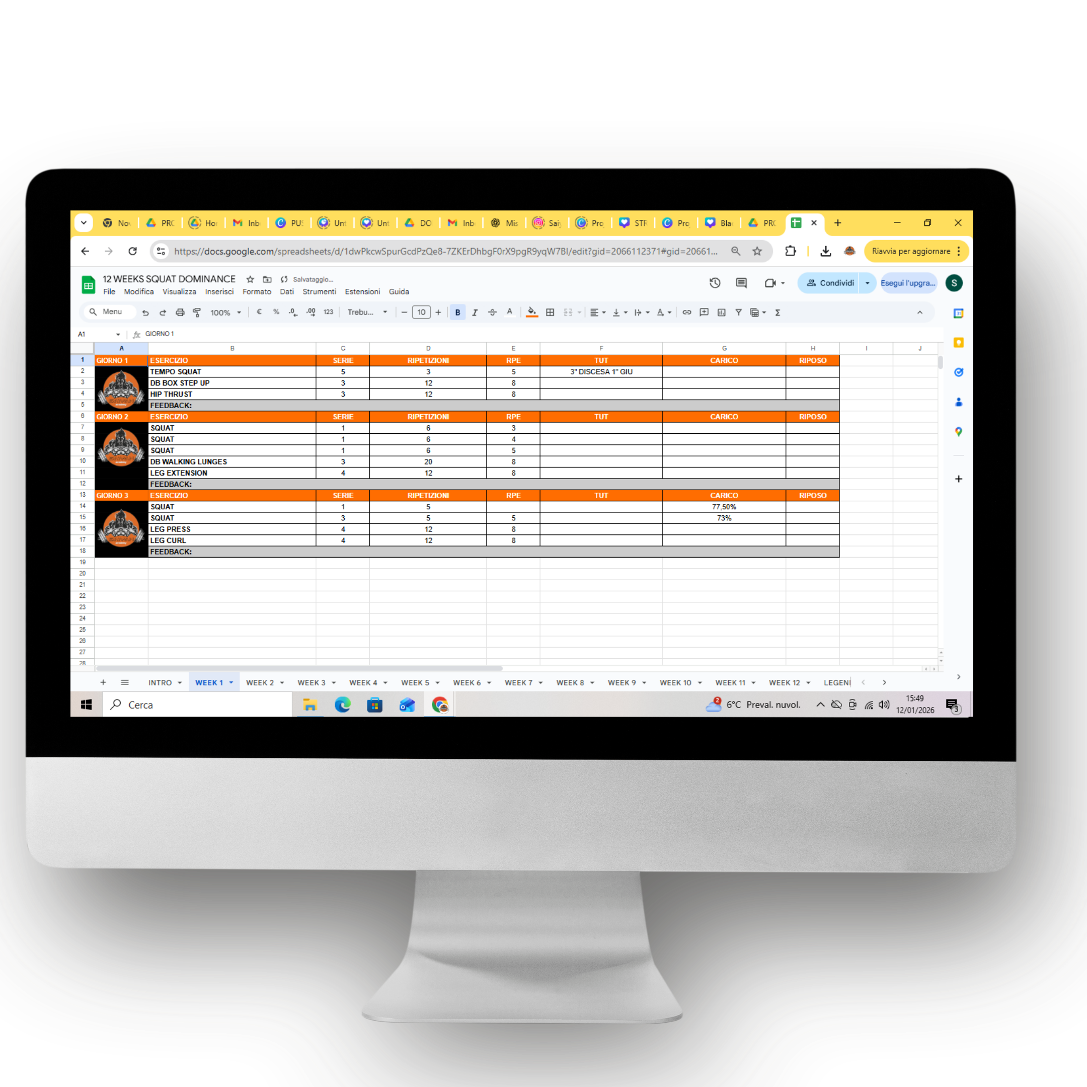 12 WEEKS SQUAT DOMINANCE